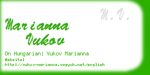 marianna vukov business card